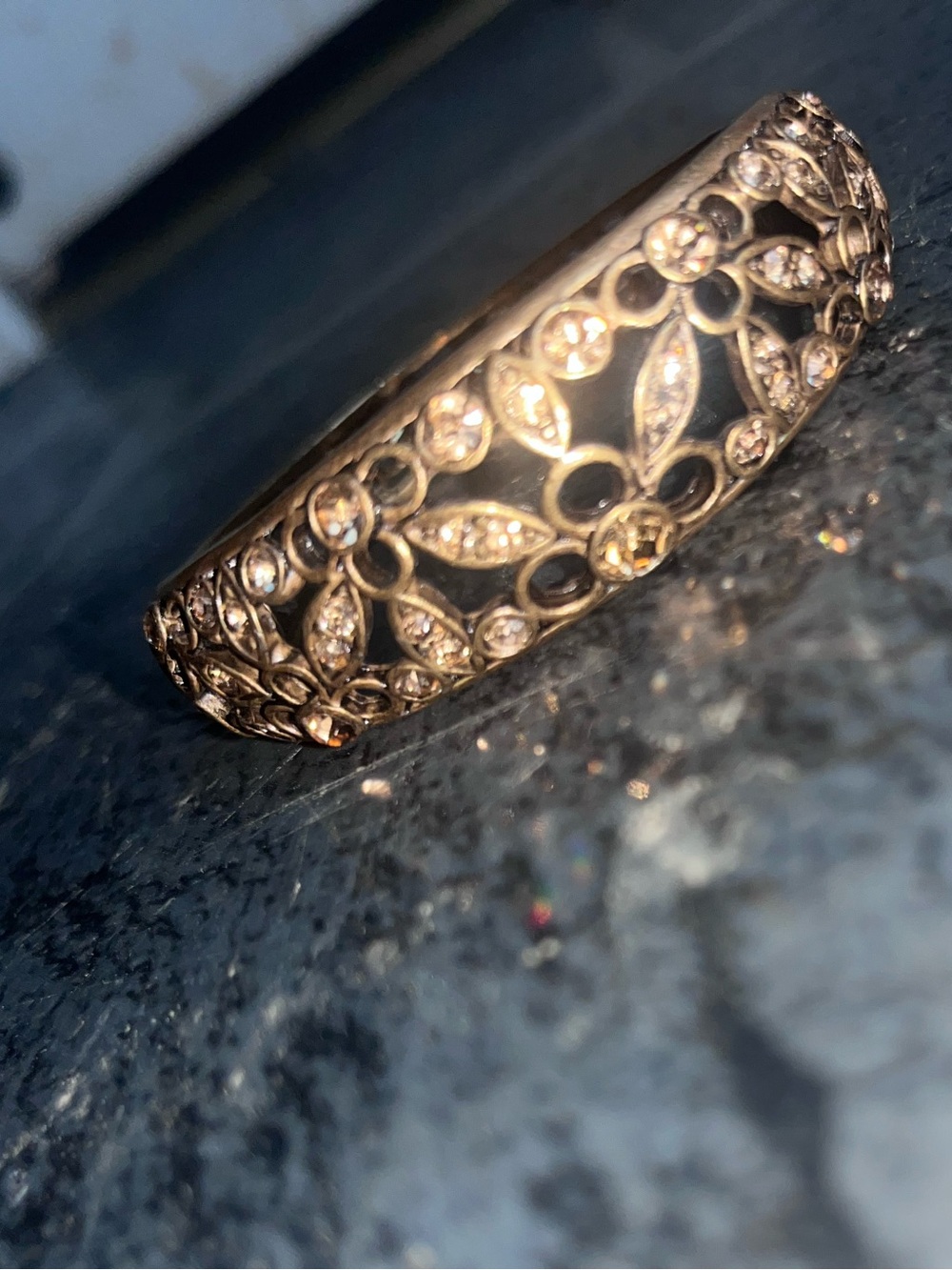 Vintage Floral Crystal Bracelet